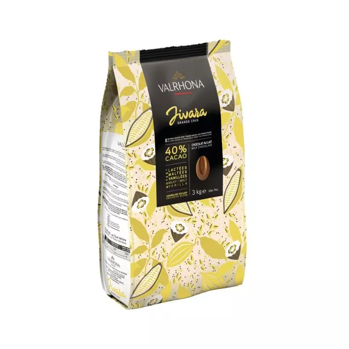 Fèves chocolat lait Valrhona jivara 3kg