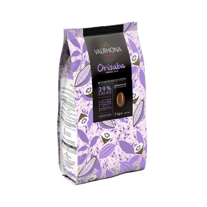 Orizaba 39% - Fèves chocolat Lait Valrhona 3kg @