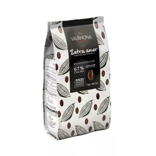 Экстра горький шоколад 67 %- Шоколадные стручки Valrhona для темного шоколада, 3 кг @
