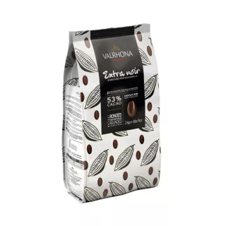 Extra Noir 53%- Fèves chocolat noir Valrhona 3kg
