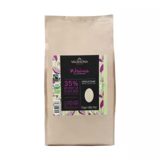 Waina 35% - Valrhona Bio-Weiße-Schokoladenbohnen 3kg @