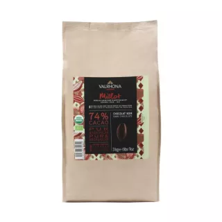 Millot 74% - Fèves chocolat Noir bio Valrhona 3kg @