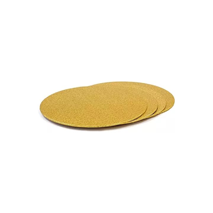 Fond Rond Fin doré diam 16 cm pour gâteau 