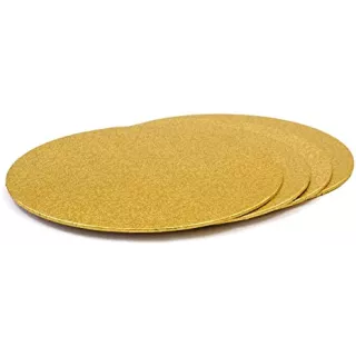 Fond Rond Fin doré diam 25 cm pour gâteau 