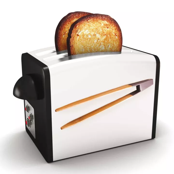 Pince à toast en bambou naturel
