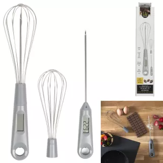 Schneebesen mit integriertem Sondenthermometer