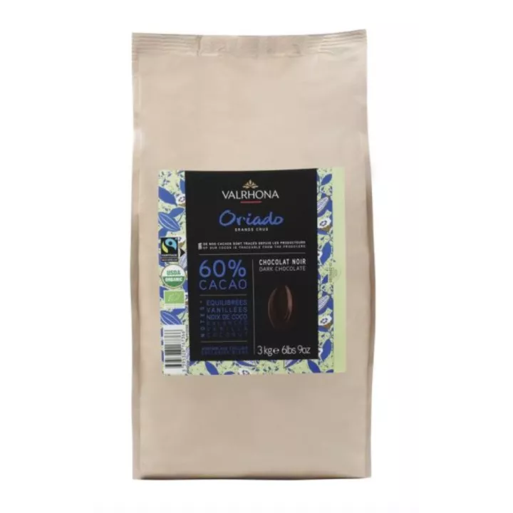 Fèves chocolat noir Valrhona Oriado 60% 3kg