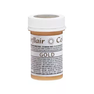 Pintura comestible mate Gold Sugarflair