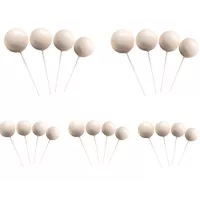 20 bolas decorativas bege