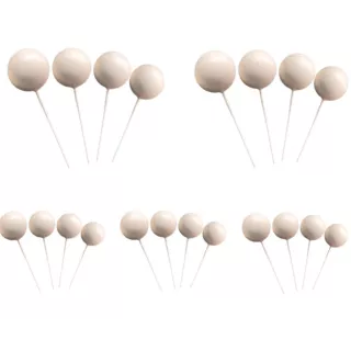 20 bolas decorativas de color beige