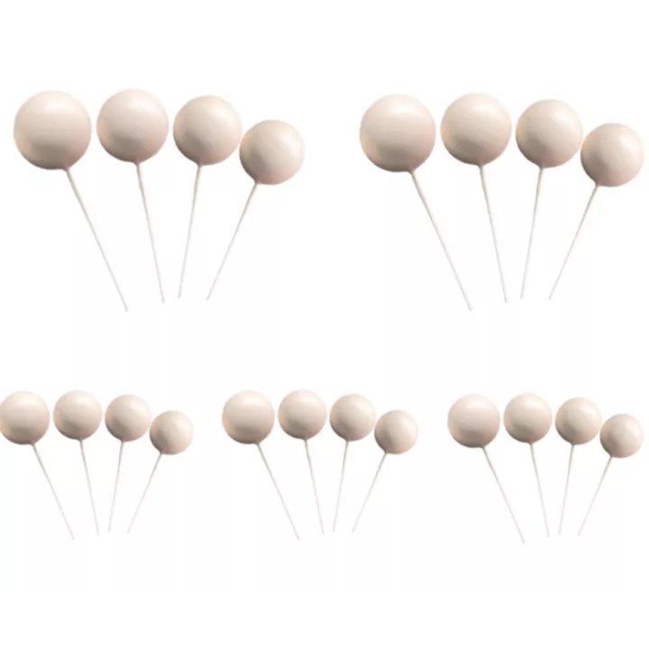 20 boules décoratives beiges