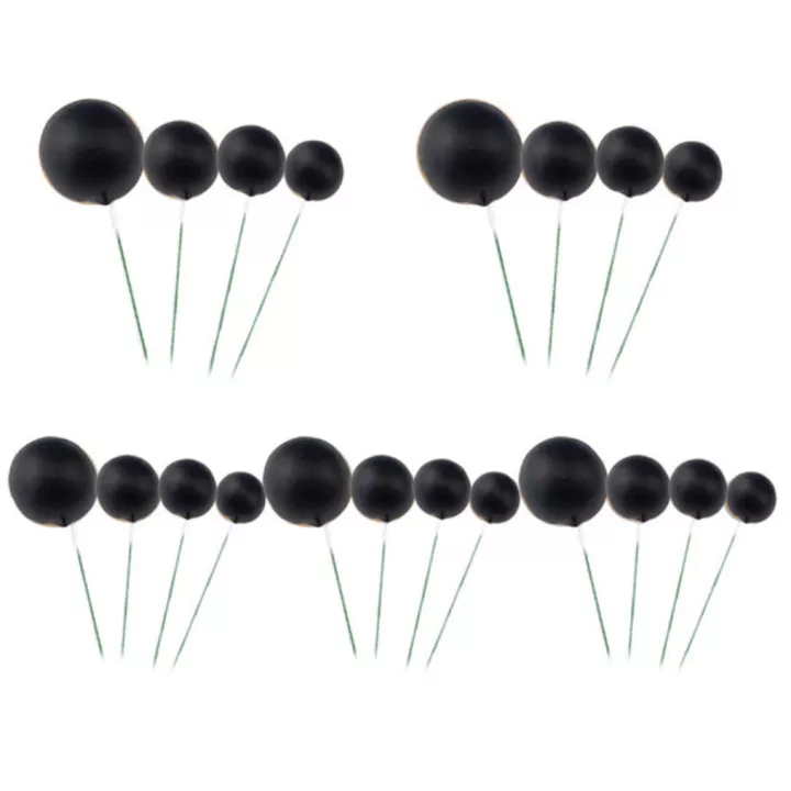 20 black decorative balls