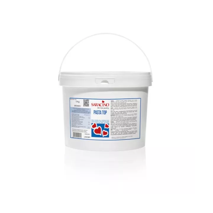 Pâte à sucre Pasta Top Tropicale Saracino 5 kg Blanche