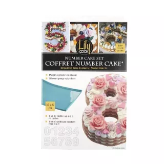Coffret à number cake : gabarits chiffres et plaque génoise