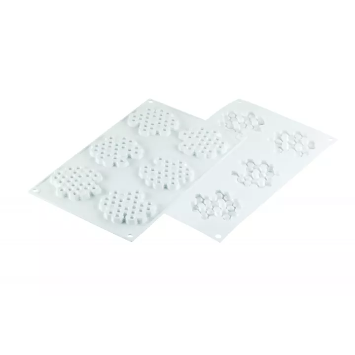 Tapis 6 décors alvéoles miel Silikomart Professional