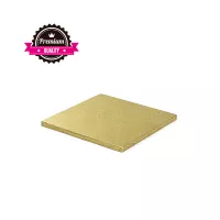 Base quadrada dourada espessa de 25 cm