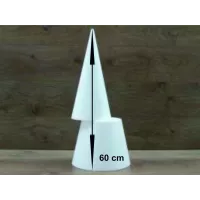 Cone de poliestireno de 60 cm em duas partes