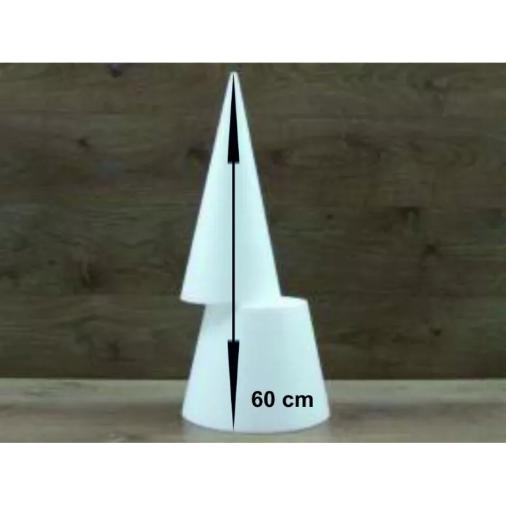Cône en polystyrène 60 cm