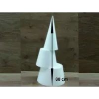 Cone de poliestireno de 80 cm em 3 partes