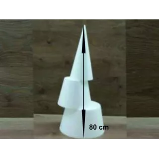 Cône en polystyrène 80 cm en 3 parties