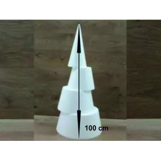 100 cm langer Styroporkegel in 4 Teilen