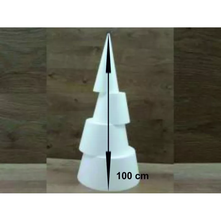 Cône en polystyrène 100 cm en 4 parties