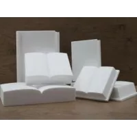 Livro aberto de poliestireno