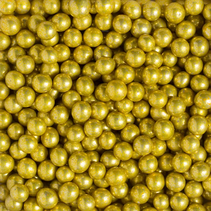 Perles en sucre Dorées 7 mm