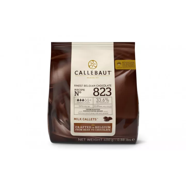 Chocolat au lait de couverture 823 Callebaut 400g