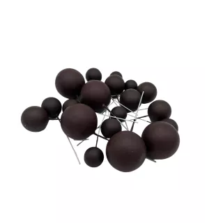 20 boules décoratives marron