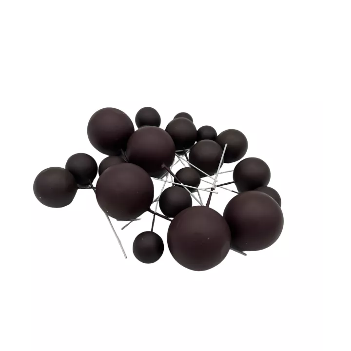 20 palline decorative marroni