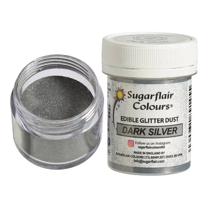 Poudre comestible Sugarflair Argentée