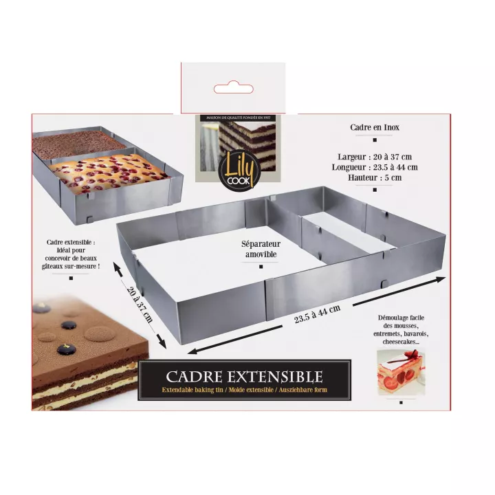Cadre à pâtisserie réglable ht 5 cm
