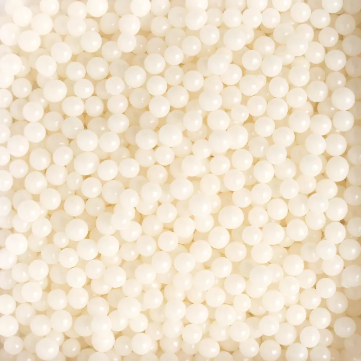 Perles en sucre Blanches nacrées 5mm