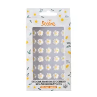 Pequenas flores de açúcar brancas, 1 cm