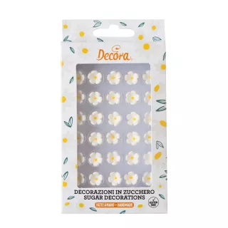 Petites fleurs en sucre blanc 1 cm