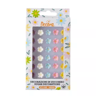 Assortiment de petites fleurs en sucre 1 cm