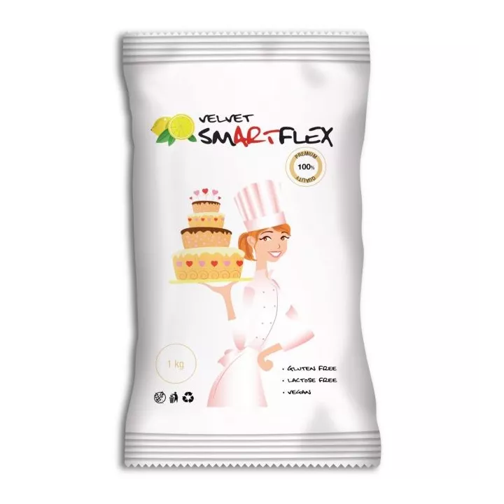 Pâte à sucre Smartflex Velvet 1 kg blanche goût citron