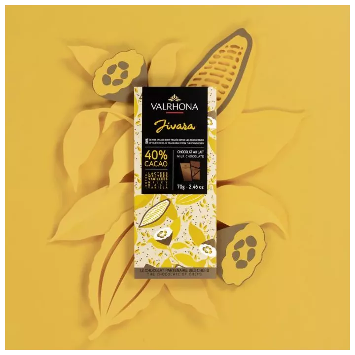 Valrhona Jivara 40 % Milchschokoladentafel