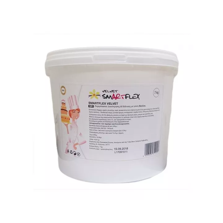 4 x Pâte à sucre Smartflex 4 kg blanche vanille