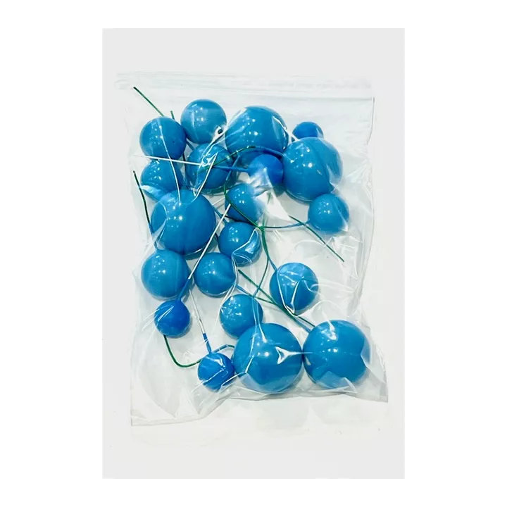 20 blue decorative balls