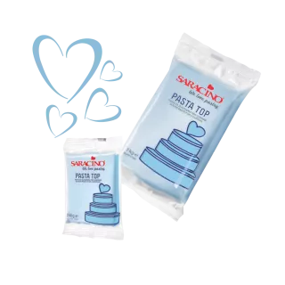 Pâte à sucre Bleu bébé Pasta Top Tropicale Saracino 250g