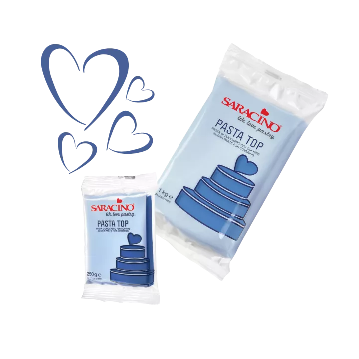 Pâte à sucre Bleu Pasta Top Tropicale Saracino 250g