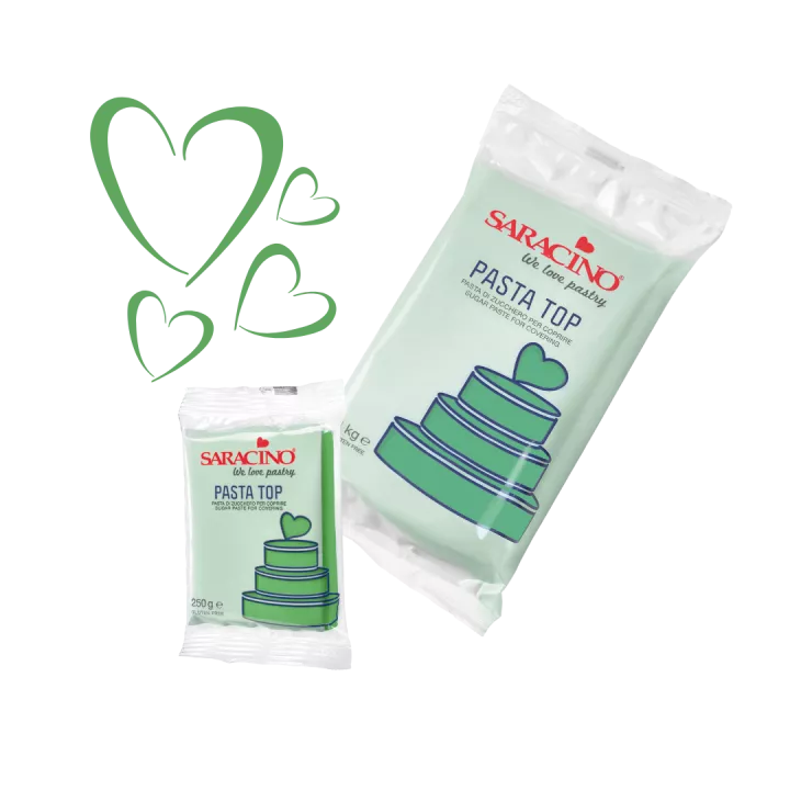 Pâte à sucre vert clair Pasta Top Tropicale Saracino 250g