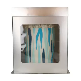 Cake Box 21 x 21 x 23,5 cm - argent