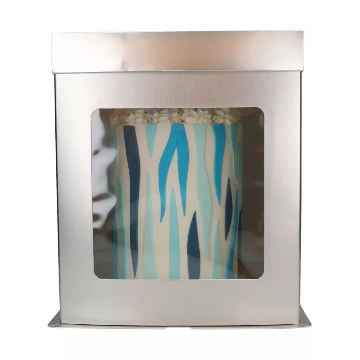 Cake Box 21 x 21 x 23,5 cm - argent