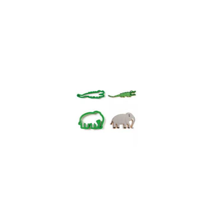 2 Emporte pieces Elephant et crocodile