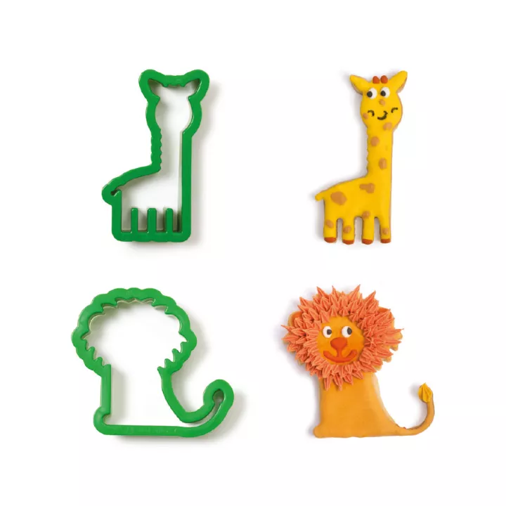 2 Emporte pieces Lion et Girafe