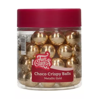 Grosses perles choco croustillantes dorées brillantes