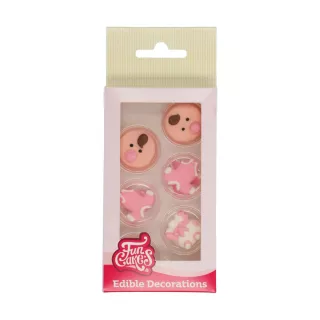 decorazioni di zucchero rosa tenue